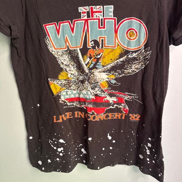 Chaser Women’s Small Charcoal Gray Band Tee “The Who” - Picture 2 of 5